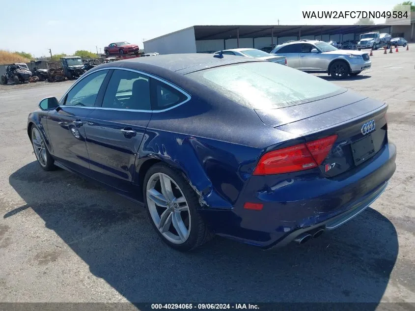 2013 Audi S7 4.0T Prestige VIN: WAUW2AFC7DN049584 Lot: 40294065