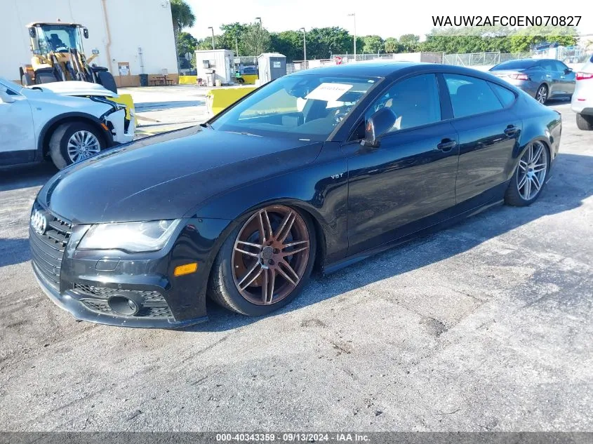 2014 Audi S7 Premium VIN: WAUW2AFC0EN070827 Lot: 40343359