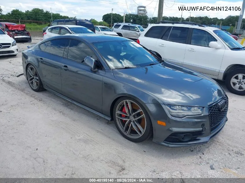 WAUWFAFC4HN124106 2017 Audi S7 4.0T Premium Plus