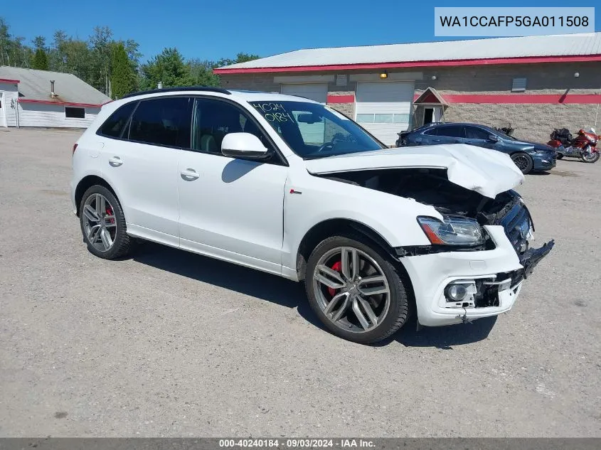 2016 Audi Sq5 3.0T Premium Plus VIN: WA1CCAFP5GA011508 Lot: 40240184