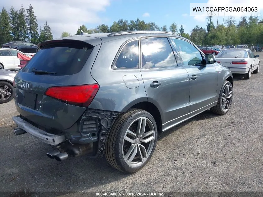 2016 Audi Sq5 Premium Plus VIN: WA1CCAFP5GA064063 Lot: 40348097