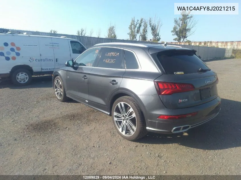 2018 Audi Sq5 VIN: WA1C4AFY8J2021215 Lot: 12089829