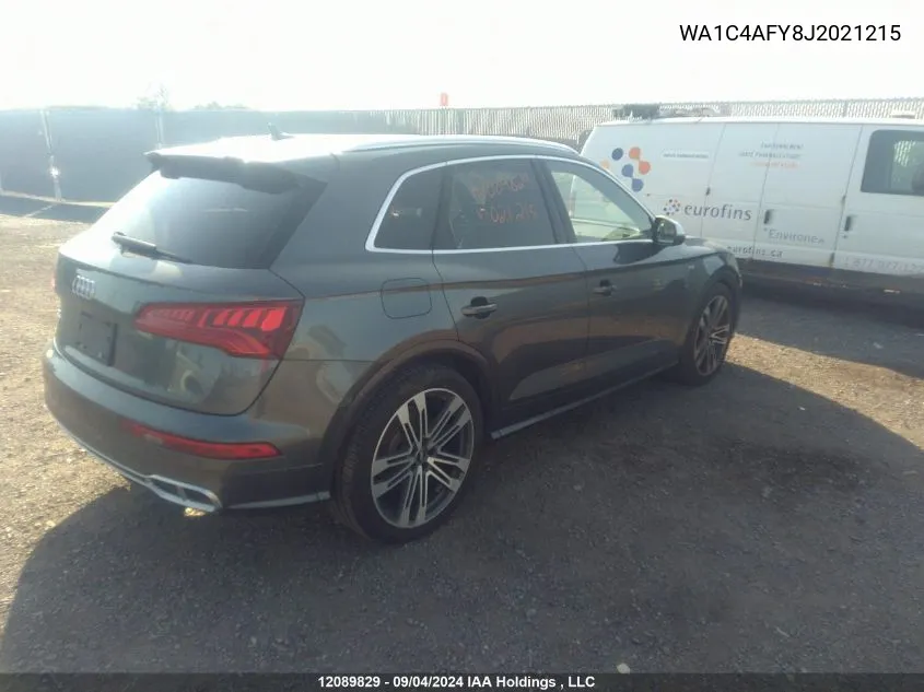 2018 Audi Sq5 VIN: WA1C4AFY8J2021215 Lot: 12089829