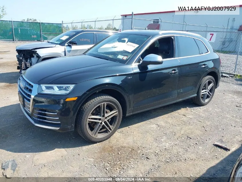 2018 Audi Sq5 Premium Plus VIN: WA1A4AFY0J2007929 Lot: 40253948