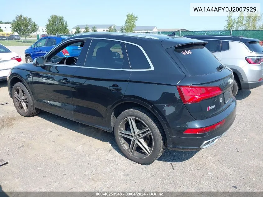 2018 Audi Sq5 Premium Plus VIN: WA1A4AFY0J2007929 Lot: 40253948