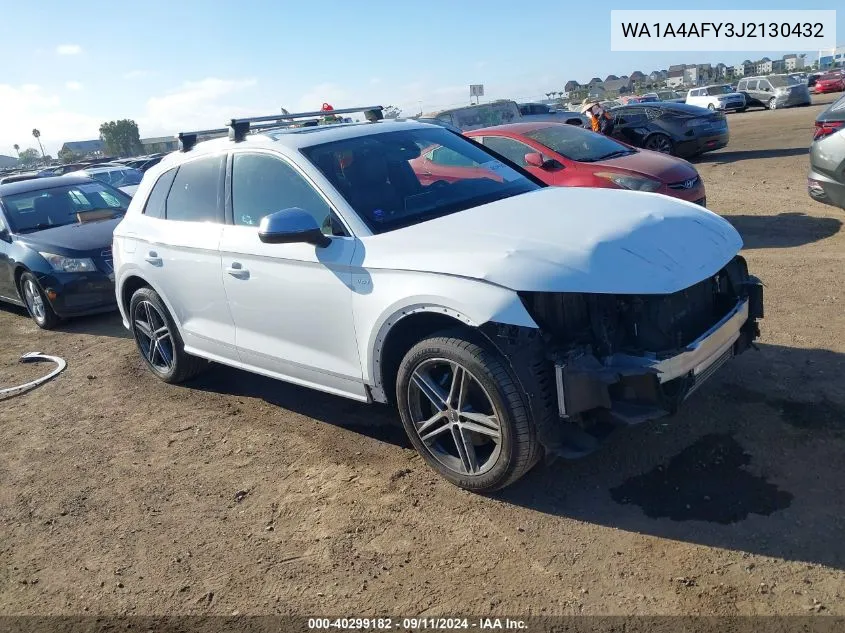 2018 Audi Sq5 3.0T Premium Plus VIN: WA1A4AFY3J2130432 Lot: 40299182