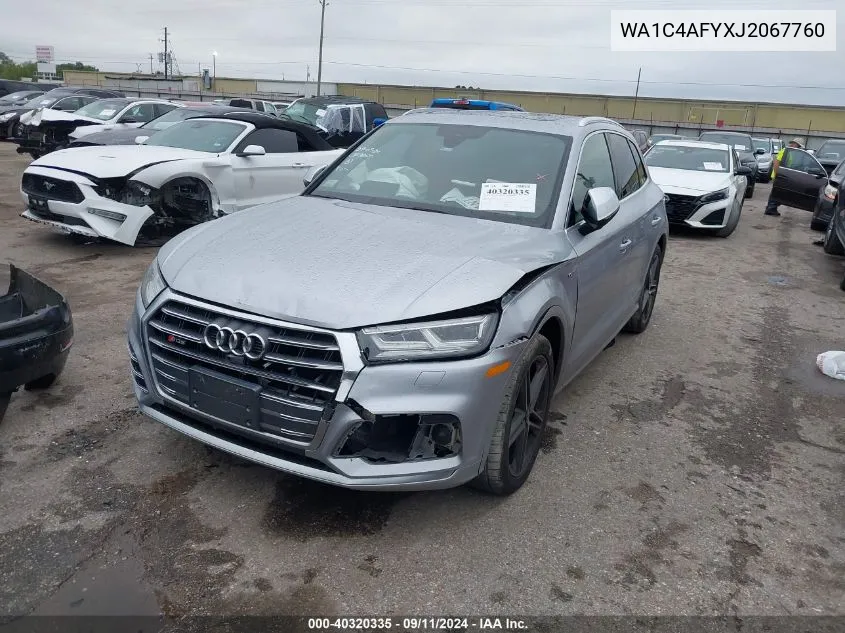 2018 Audi Sq5 Prestige VIN: WA1C4AFYXJ2067760 Lot: 40320335