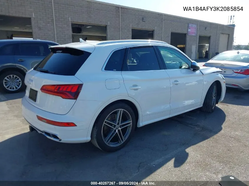 2019 Audi Sq5 Premium Plus VIN: WA1B4AFY3K2085854 Lot: 40257267