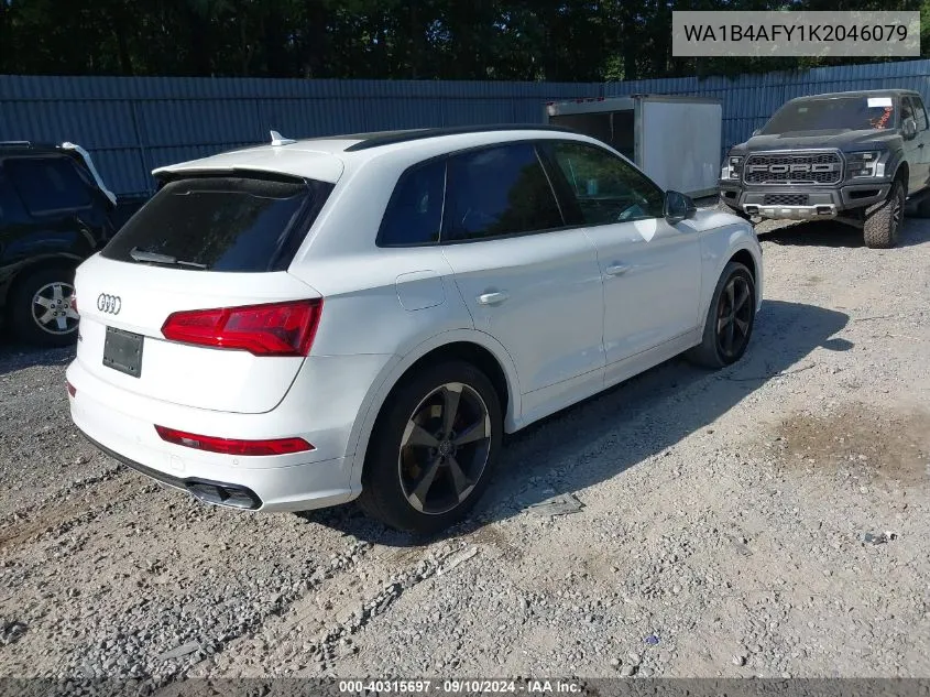 2019 Audi Sq5 3.0T Premium VIN: WA1B4AFY1K2046079 Lot: 40315697