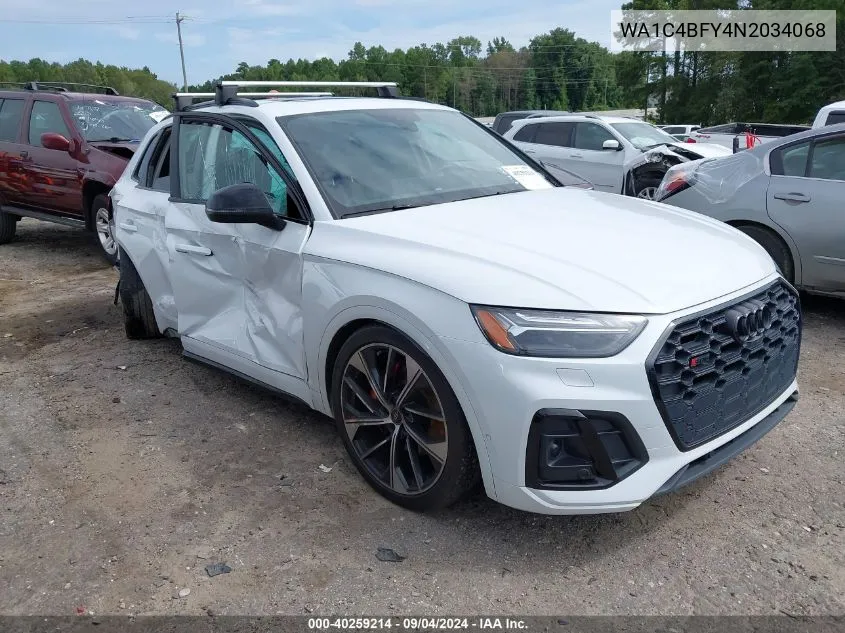 2022 Audi Sq5 Prestige Tfsi Quattro Tiptronic VIN: WA1C4BFY4N2034068 Lot: 40259214