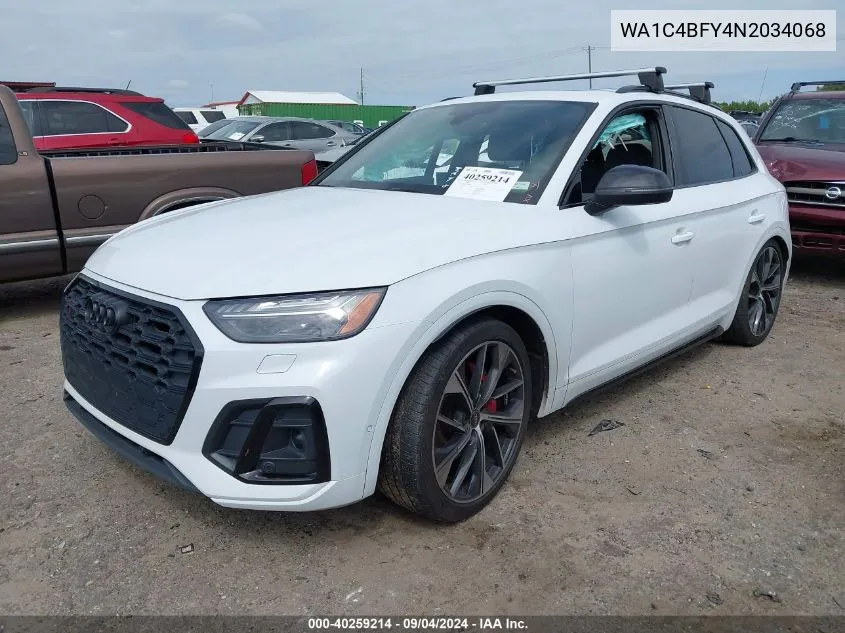 2022 Audi Sq5 Prestige Tfsi Quattro Tiptronic VIN: WA1C4BFY4N2034068 Lot: 40259214