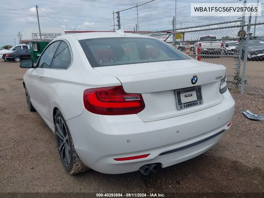 2015 BMW 228 I VIN: WBA1F5C56FV257065 Lot: 40293894