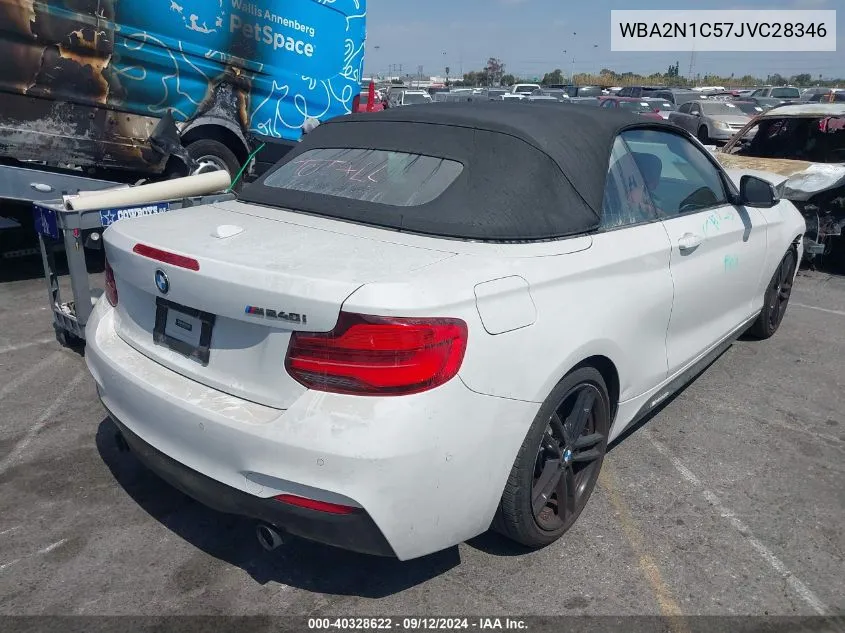 2018 BMW M240I VIN: WBA2N1C57JVC28346 Lot: 40328622