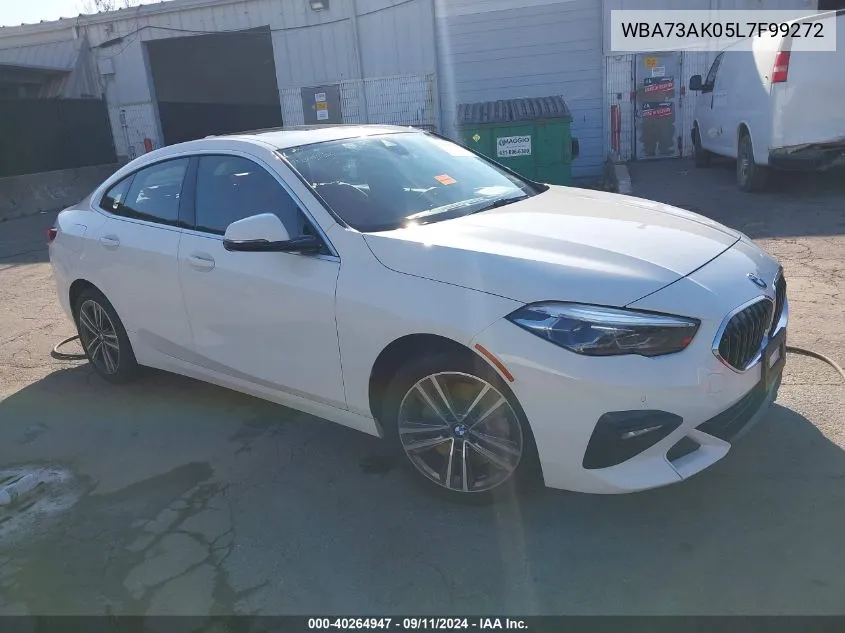 2020 BMW 228I Gran Coupe xDrive VIN: WBA73AK05L7F99272 Lot: 40264947