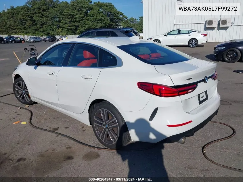 2020 BMW 228I Gran Coupe xDrive VIN: WBA73AK05L7F99272 Lot: 40264947