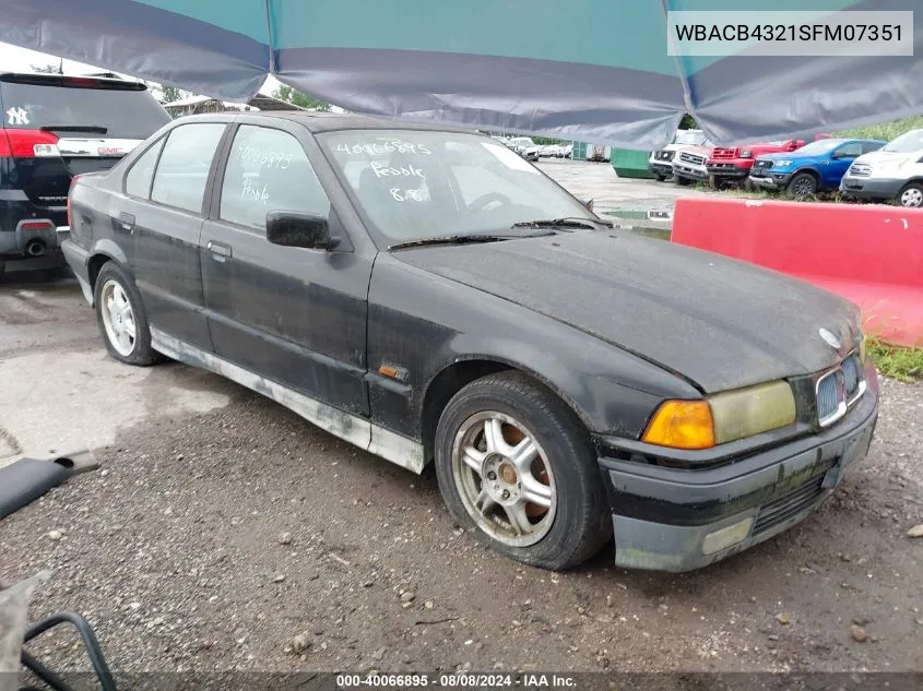 1995 BMW 325 I Automatic VIN: WBACB4321SFM07351 Lot: 40066895