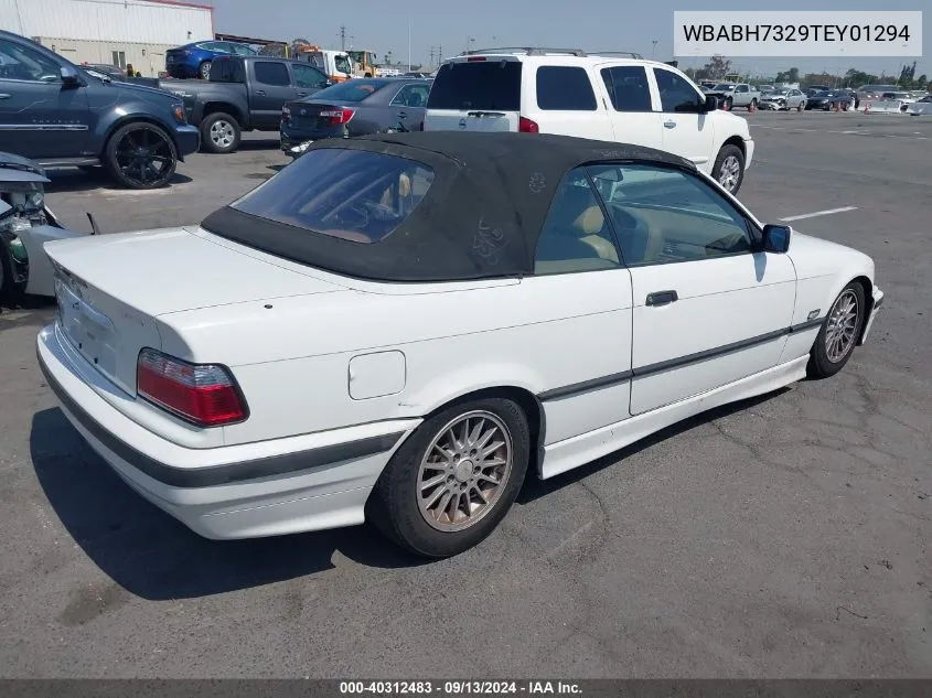 1996 BMW 318 Ic VIN: WBABH7329TEY01294 Lot: 40312483