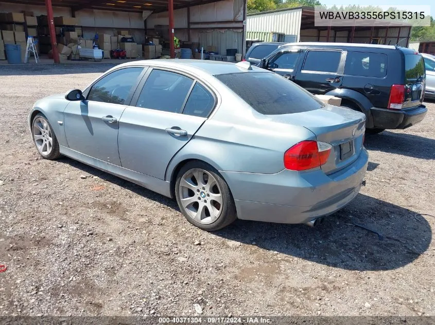 2006 BMW 330I VIN: WBAVB33556PS15315 Lot: 40371304