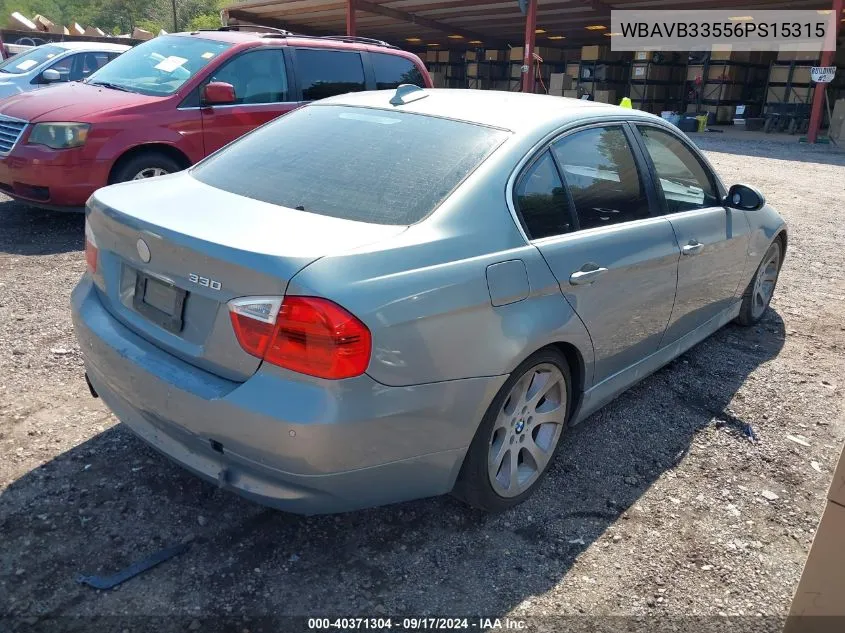 2006 BMW 330I VIN: WBAVB33556PS15315 Lot: 40371304