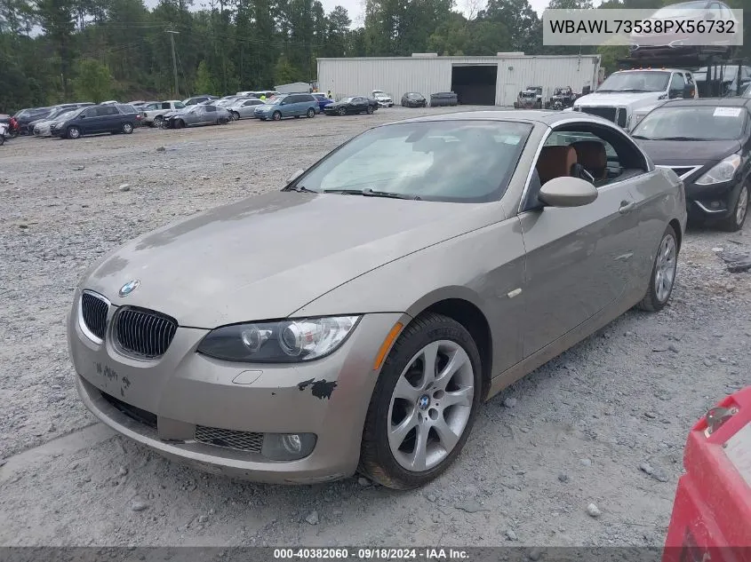 2008 BMW 335I I VIN: WBAWL73538PX56732 Lot: 40382060