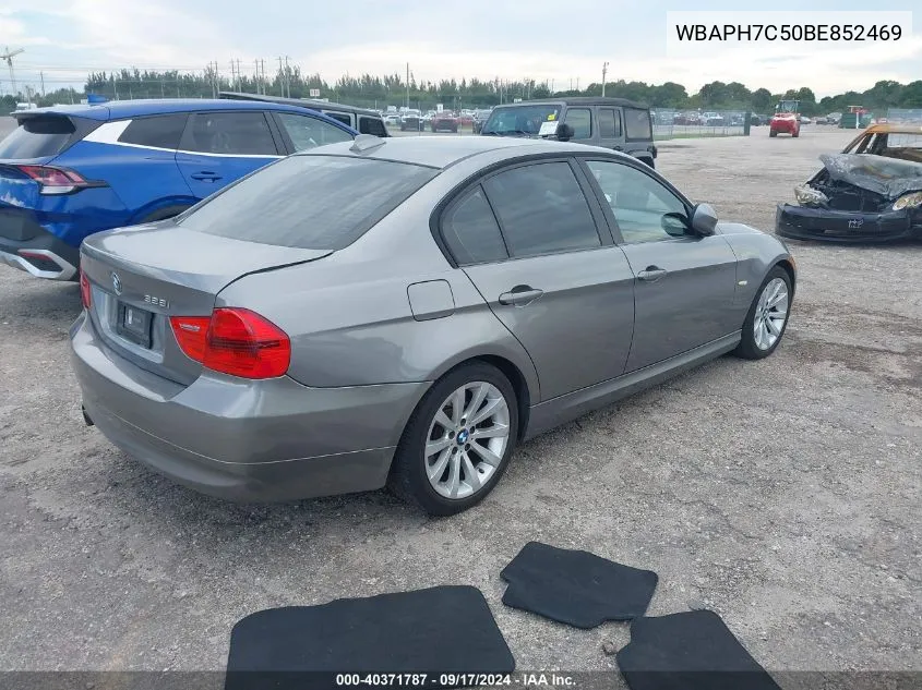 2011 BMW 328I VIN: WBAPH7C50BE852469 Lot: 40371787