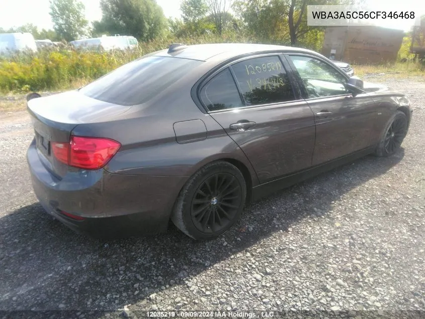 2012 BMW 3 Series VIN: WBA3A5C56CF346468 Lot: 12085219