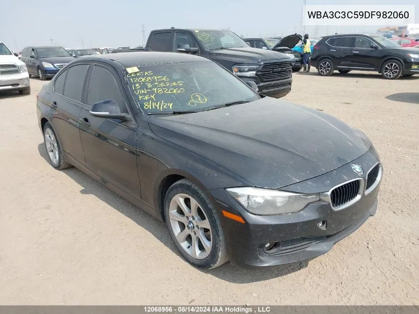 2013 BMW 3 Series VIN: WBA3C3C59DF982060 Lot: 12068956