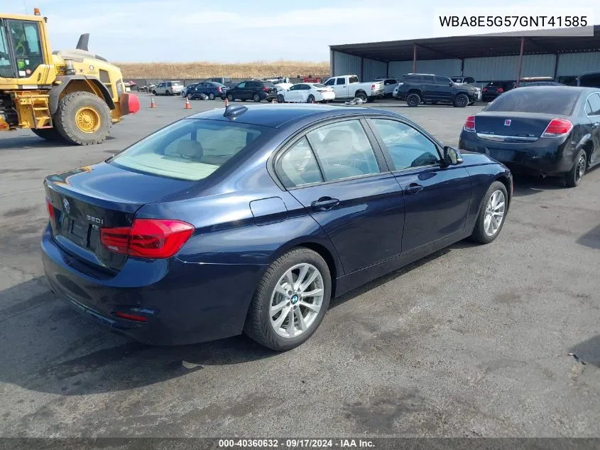 2016 BMW 320I xDrive VIN: WBA8E5G57GNT41585 Lot: 40360632