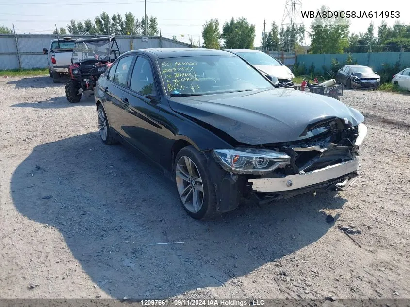 2018 BMW 3 Series VIN: WBA8D9C58JA614953 Lot: 12097661