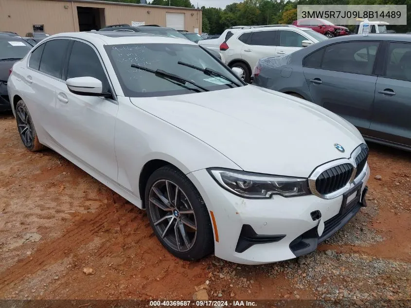 2020 BMW 330I xDrive VIN: 3MW5R7J09L8B14489 Lot: 40369687