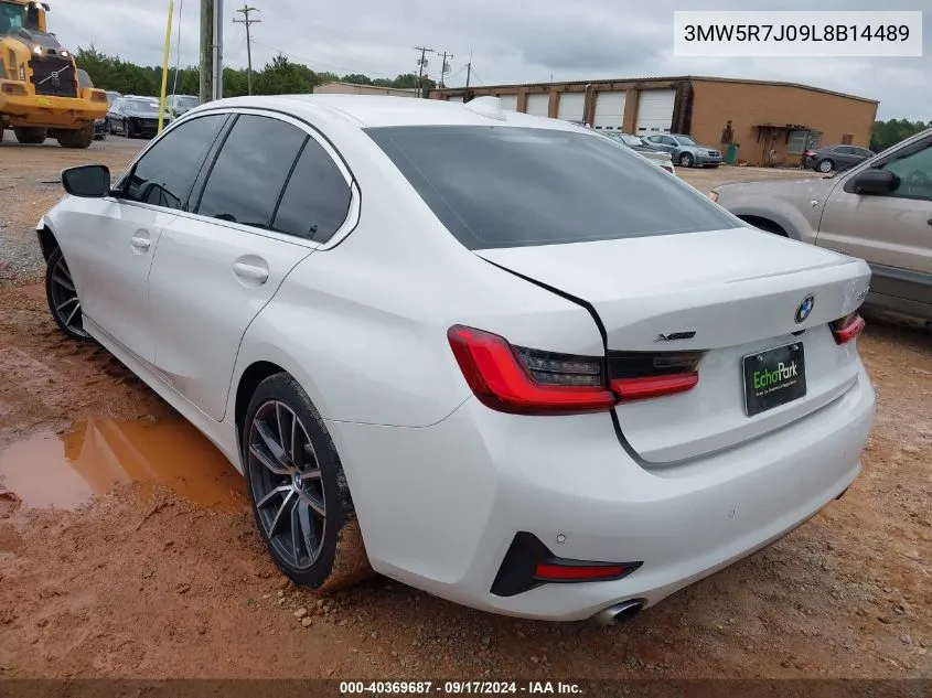 2020 BMW 330I xDrive VIN: 3MW5R7J09L8B14489 Lot: 40369687