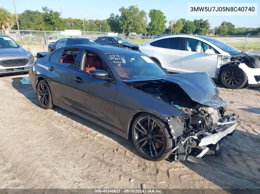 2022 BMW M340I VIN: 3MW5U7J05N8C40740 Lot: 40348637