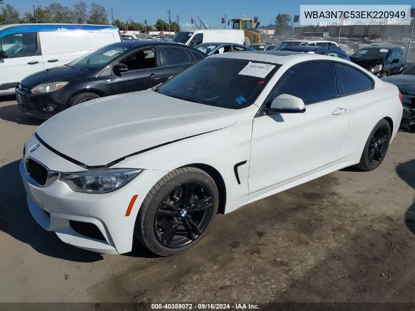 2014 BMW 428I VIN: WBA3N7C53EK220949 Lot: 40359072