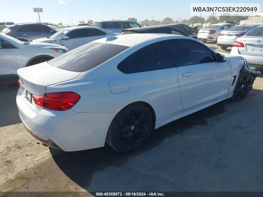 2014 BMW 428I VIN: WBA3N7C53EK220949 Lot: 40359072