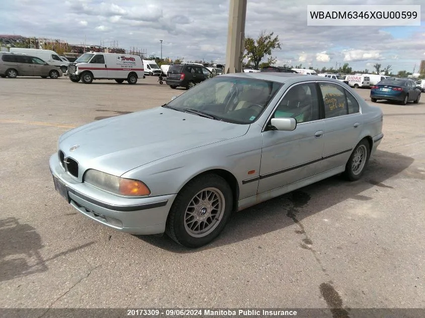 1999 BMW 528I VIN: WBADM6346XGU00599 Lot: 20173309