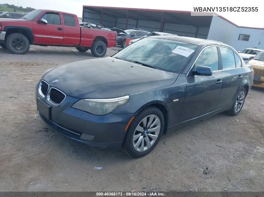 2008 BMW 528Xi VIN: WBANV13518CZ52355 Lot: 40368173