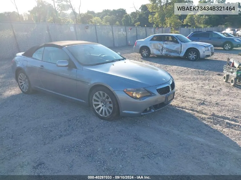 WBAEK73434B321464 2004 BMW 645 Ci Automatic