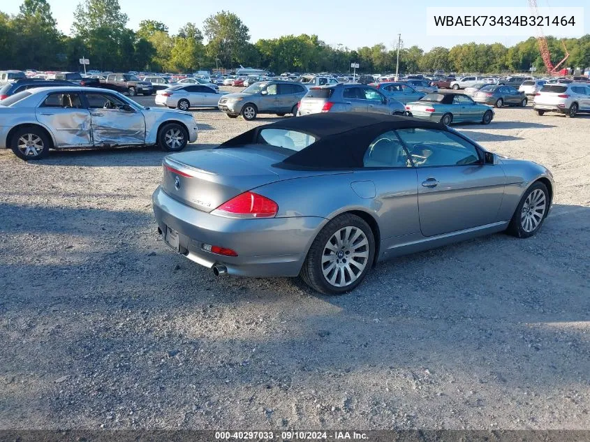 WBAEK73434B321464 2004 BMW 645 Ci Automatic