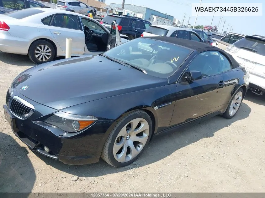 WBAEK73445B326626 2005 BMW 645 Ci Automatic