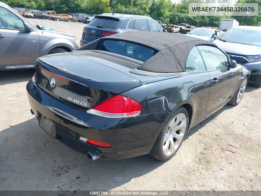 2005 BMW 645 Ci Automatic VIN: WBAEK73445B326626 Lot: 12057754