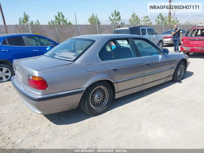 1995 BMW 740 I Automatic VIN: WBAGF6329SDH07171 Lot: 40253201