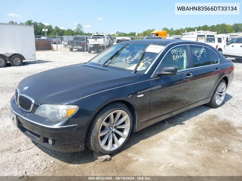 2006 BMW 750Li VIN: WBAHN83566DT33134 Lot: 40321650