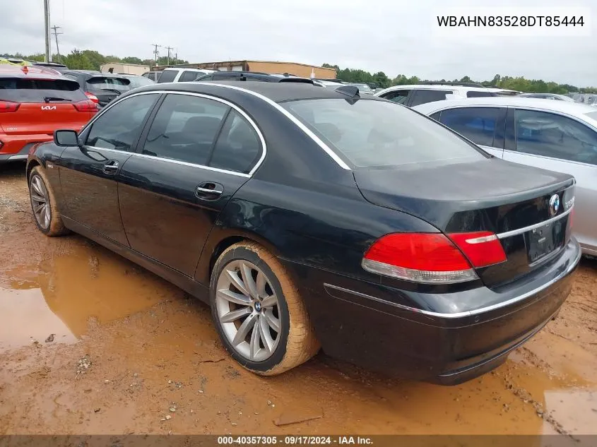 2008 BMW 750Li VIN: WBAHN83528DT85444 Lot: 40357305