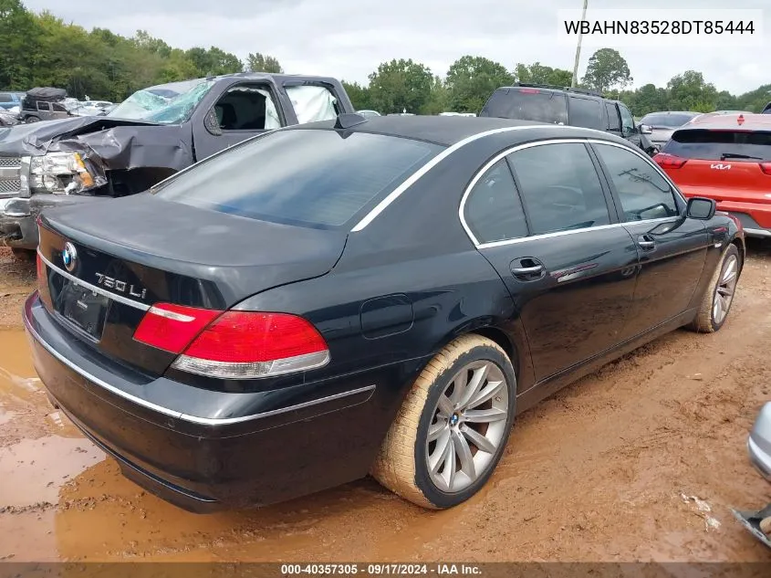 2008 BMW 750Li VIN: WBAHN83528DT85444 Lot: 40357305