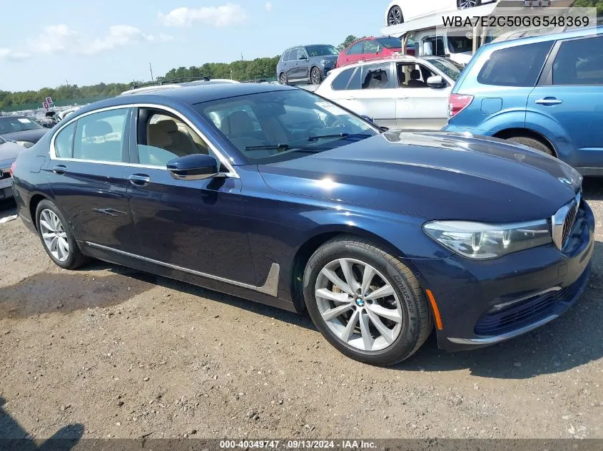 2016 BMW 740I VIN: WBA7E2C50GG548369 Lot: 40349747