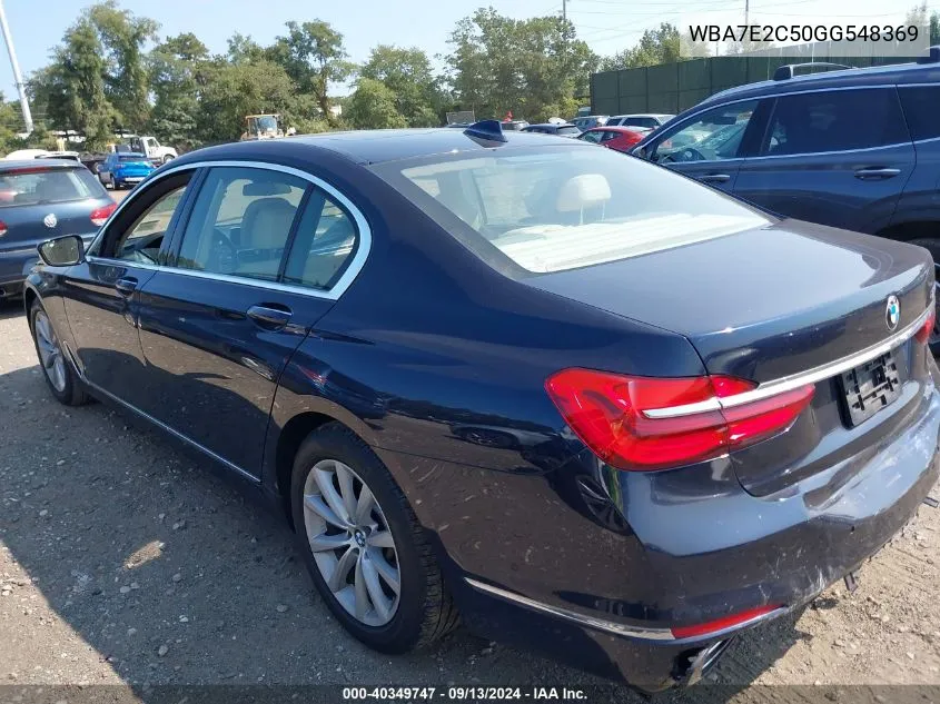 WBA7E2C50GG548369 2016 BMW 740I