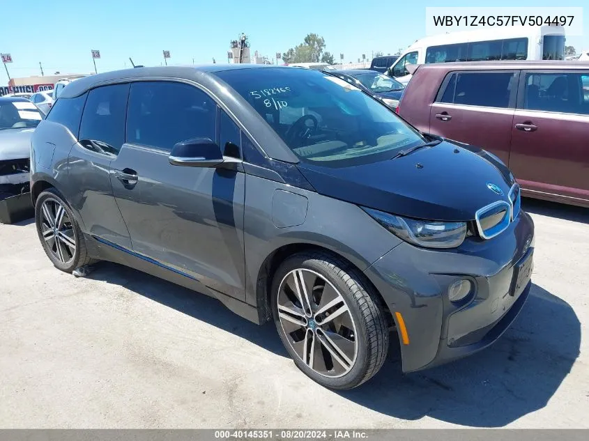 2015 BMW I3 Base W/Range Extender VIN: WBY1Z4C57FV504497 Lot: 40145351