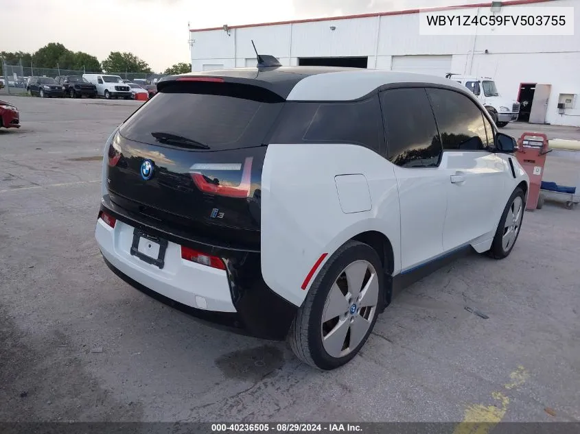 2015 BMW I3 Base W/Range Extender VIN: WBY1Z4C59FV503755 Lot: 40236505