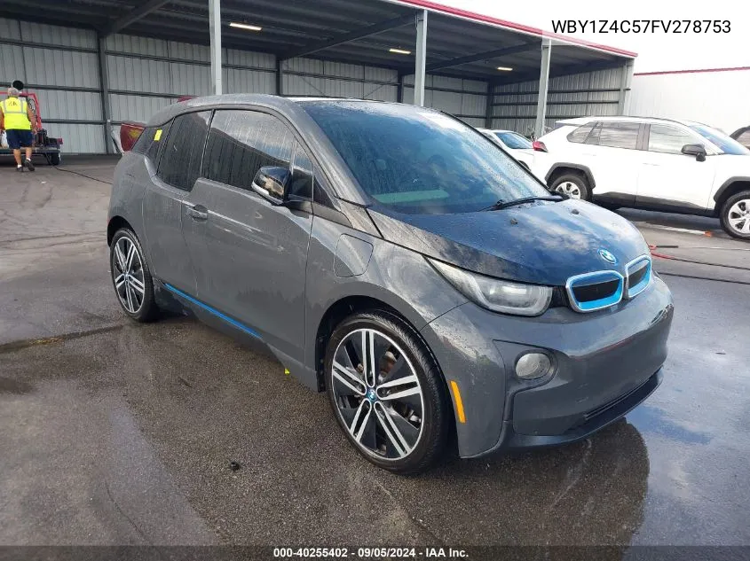 2015 BMW I3 Base W/Range Extender VIN: WBY1Z4C57FV278753 Lot: 40255402