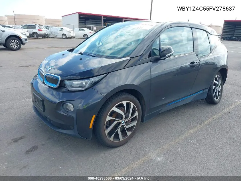 2015 BMW I3 Base W/Range Extender VIN: WBY1Z4C55FV278637 Lot: 40293566